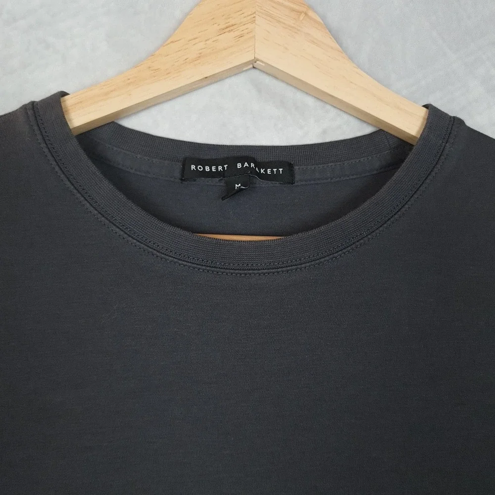 Robert Barakett Shirt Mens Medium Gray Basic Pima Cotton Barakett T Crewneck Tee
